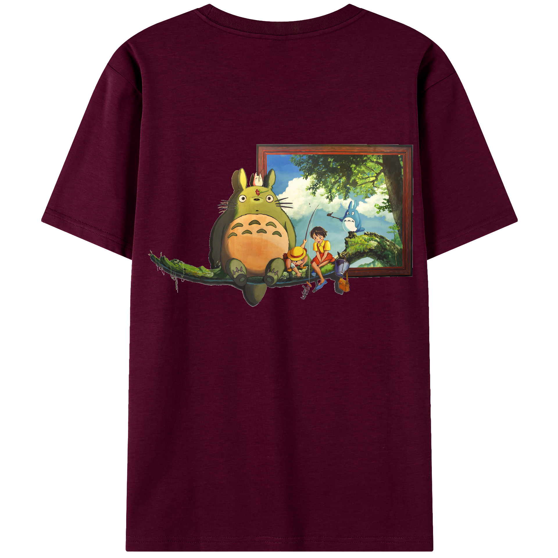 （画像用） となりのトトロ 草壁メイ 草壁サツキ My Neighbor Totoro Satsuki Kusakabe Mei Kusakabe レディース半袖Tシャツ(バックプリント)
